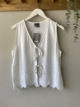 Load image into Gallery viewer, Willow Broderie Tie Front Vest Top