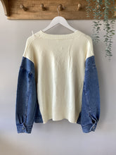 Load image into Gallery viewer, Denim Patchwork Cardigan