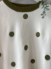 Load image into Gallery viewer, Cream Knit Long Sleeve Polka Dot Sweater
