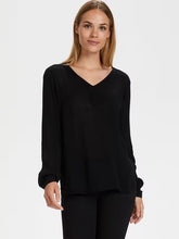Load image into Gallery viewer, KAFFE Amber V Neck Blouse