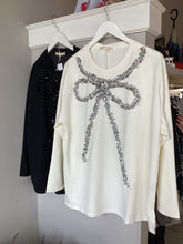 Load image into Gallery viewer, Malissa J Embellished Bow Jersey Top
