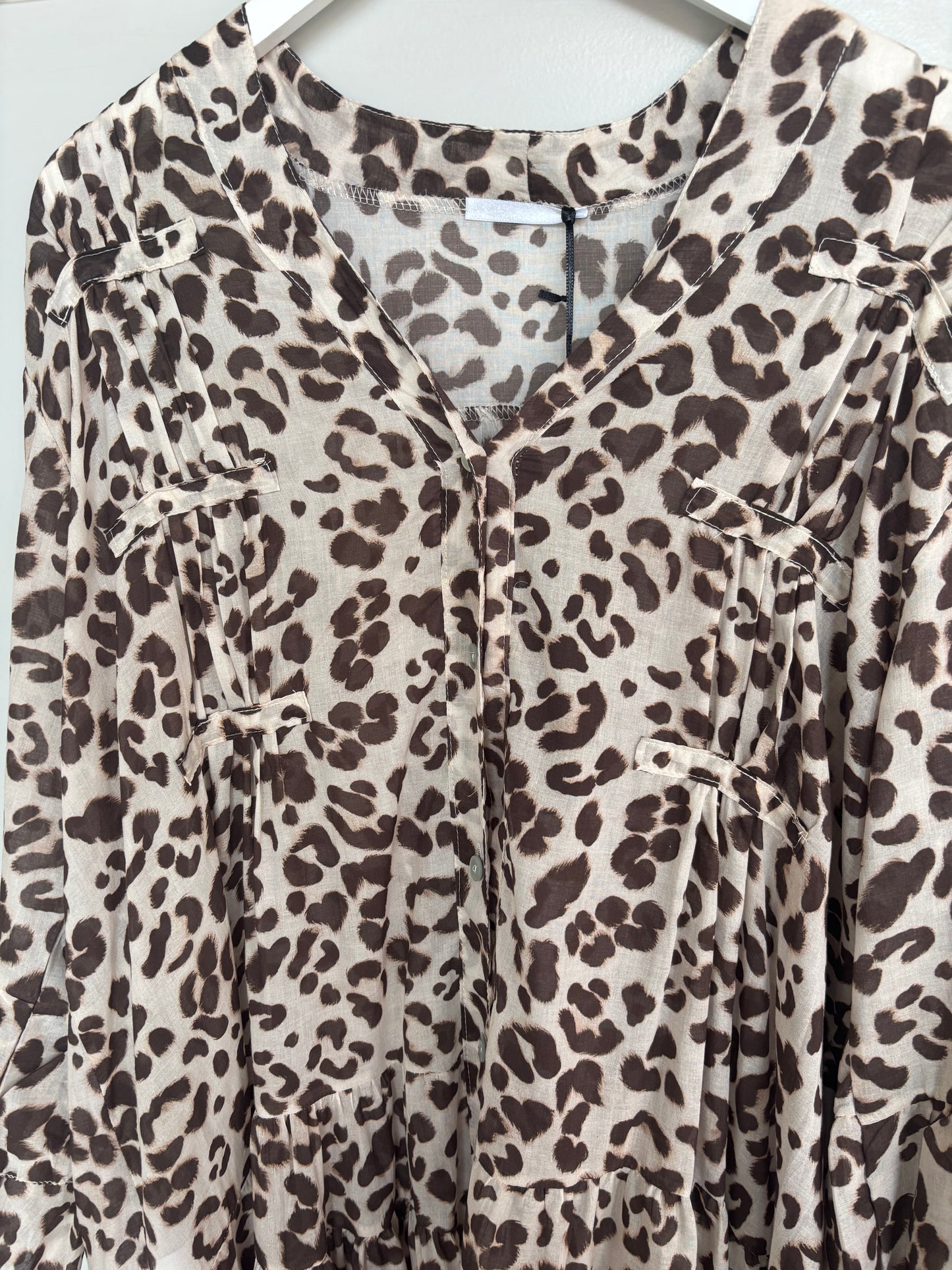 Leopard Print Tiered Dress