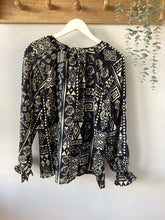 Load image into Gallery viewer, Solo Tie Top Aztec Print Blouse