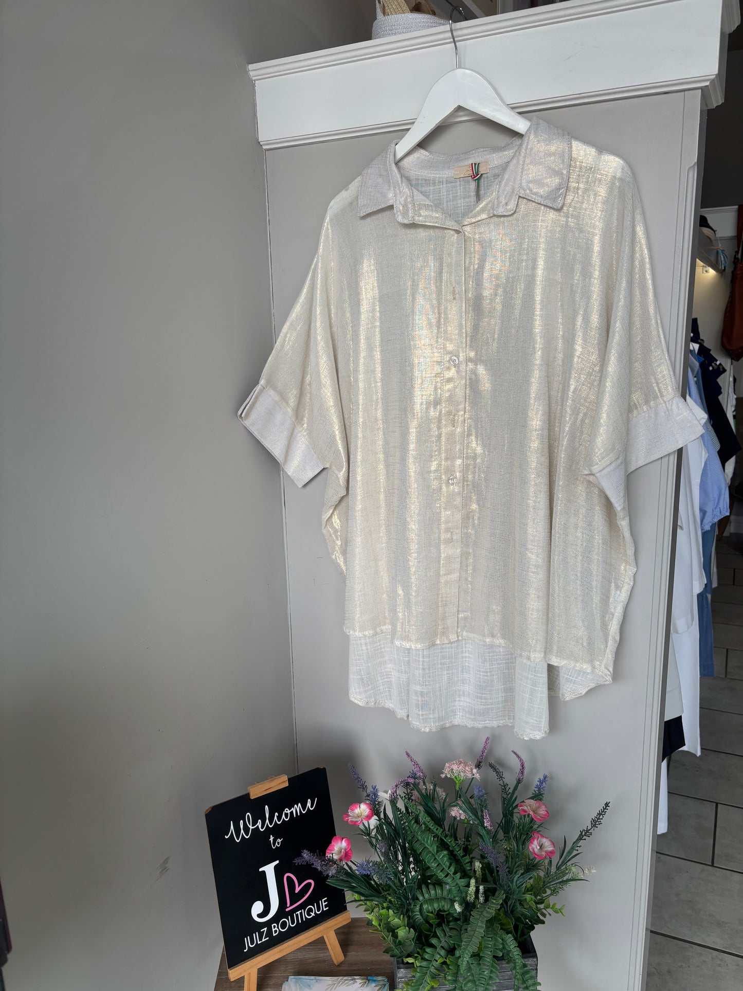 Gold Metallic Shirt