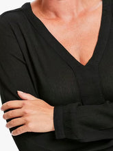 Load image into Gallery viewer, KAFFE Amber V Neck Blouse