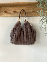 Load image into Gallery viewer, Malissa J Faux Fur Stripe Effect Bag