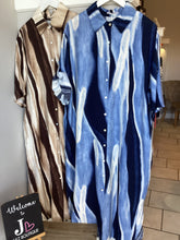 Load image into Gallery viewer, Brushstrokes Button Midi Dress