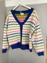 Load image into Gallery viewer, Colour Wave Scalloped Cardigan