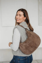 Load image into Gallery viewer, Elie Beaumont Crescent Suede Shoulder Bag