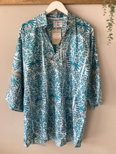 Load image into Gallery viewer, Elie Beaumont Serendipity Aqua Boroque Overshirt