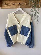 Load image into Gallery viewer, Denim Patchwork Cardigan