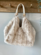 Load image into Gallery viewer, Malissa J Faux Fur Stripe Effect Bag