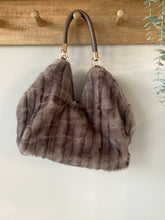 Load image into Gallery viewer, Malissa J Faux Fur Stripe Effect Bag