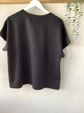 Load image into Gallery viewer, Malissa J Black Beaded Bow Top