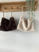 Load image into Gallery viewer, Malissa J Criss Cross Square Faux Fur Bag