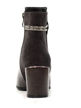 Load image into Gallery viewer, Lunar Lily Dark Grey Patent Ankle Boot