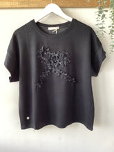 Load image into Gallery viewer, Malissa J Black Beaded Bow Top