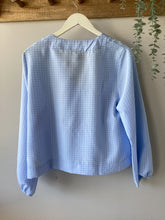 Load image into Gallery viewer, Pastel Check Tie Front Blouse