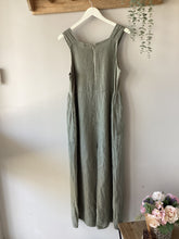 Load image into Gallery viewer, Sage Linen Blend Wide Leg Jumpsuit