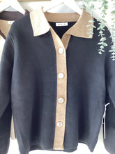 Load image into Gallery viewer, Mia Contrast Trim Knit Cardigan