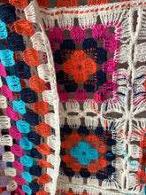 Load image into Gallery viewer, Retro Square Crochet Festival Long Cardigan