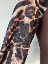 Load image into Gallery viewer, Malissa J Mesh Sleeve Animal Print Top