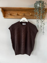 Load image into Gallery viewer, Saint Tropez Cable Knit Tank Top-chocolate