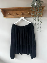 Load image into Gallery viewer, Black Bardot Lace Blouse