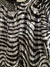 Load image into Gallery viewer, Malissa J Zebra Print Sequin Jacket
