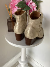 Load image into Gallery viewer, Findlay Gold Shimmer Cowboy Boot
