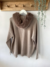 Load image into Gallery viewer, Malissa J Embellished Faux Fur Hoodie
