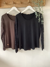Load image into Gallery viewer, Malissa J Lace Sequin Sleeve Top Pre-order

