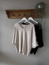 Load image into Gallery viewer, Malissa J - V-Neck Button Shoulder Knit
