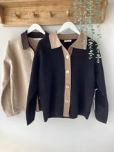 Load image into Gallery viewer, Mia Contrast Trim Knit Cardigan
