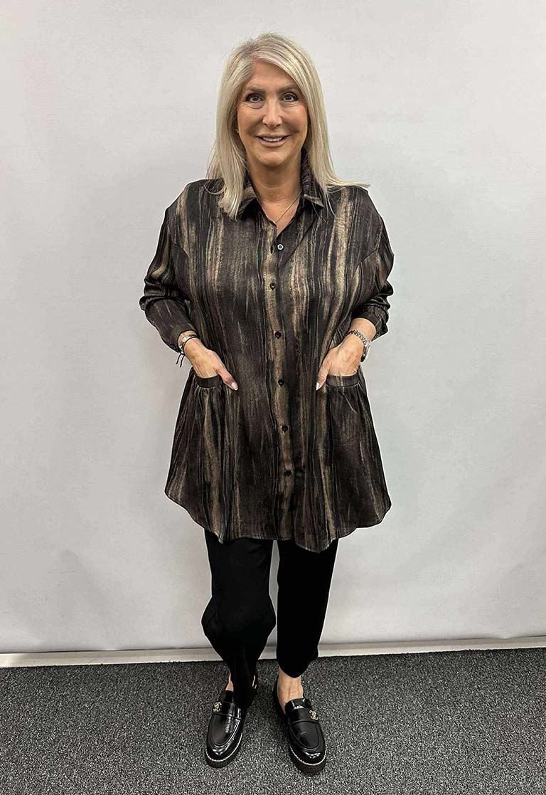 Malissa J Pocket Peplum Shirt