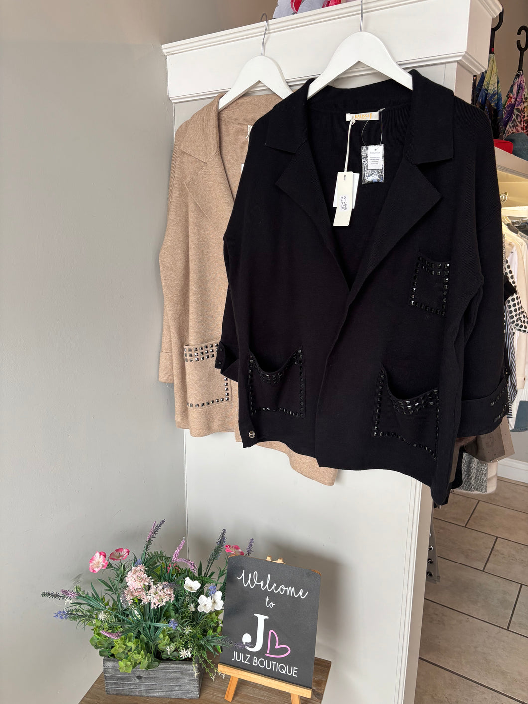Malissa J - Studded Knitted Blazer