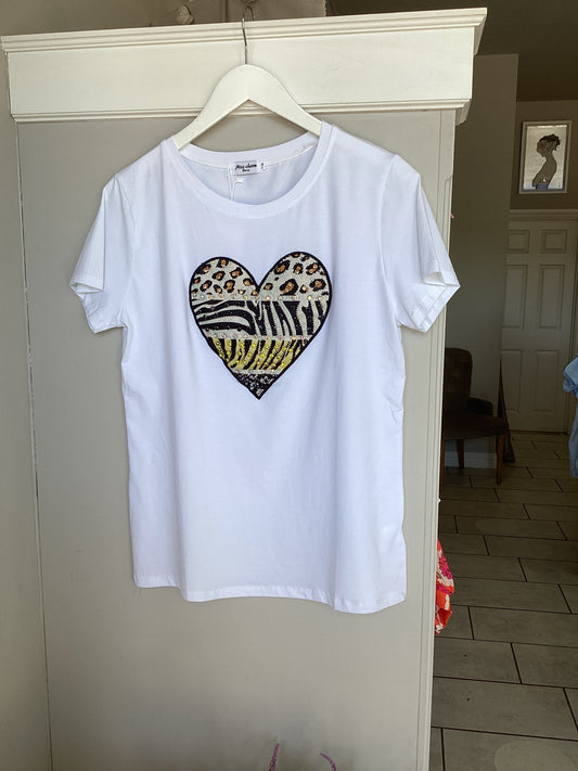 Sparkly Heart T Shirt