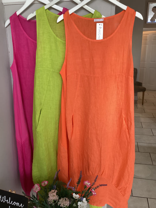 Parachute Style Dress - Linen Blend