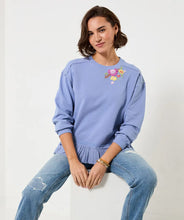 Load image into Gallery viewer, JoeBrowns Elodie Embroidered Woven Hem Sweatshirt
