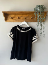 Load image into Gallery viewer, Lace Trim Sleeve T-Shirt
