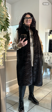 Load image into Gallery viewer, Malissa J Faux Fur Swirl Long Luxe Gilet
