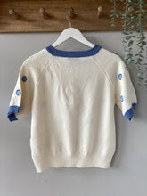 Load image into Gallery viewer, Cream Knit Short Sleeved Polka Dot Sweater
