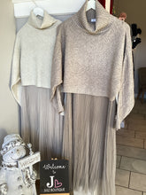 Load image into Gallery viewer, Cosy Knit &amp; Pleated Midi Dress
