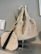 Load image into Gallery viewer, Faux Fur Handbag and Pouch
