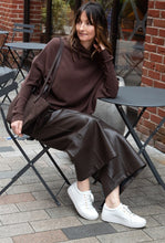 Load image into Gallery viewer, CHALK Darcy Faux Leather Wide Leg Cropped Trouser
