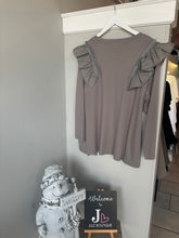 Load image into Gallery viewer, Malissa J - Ruffle Shoulder Top
