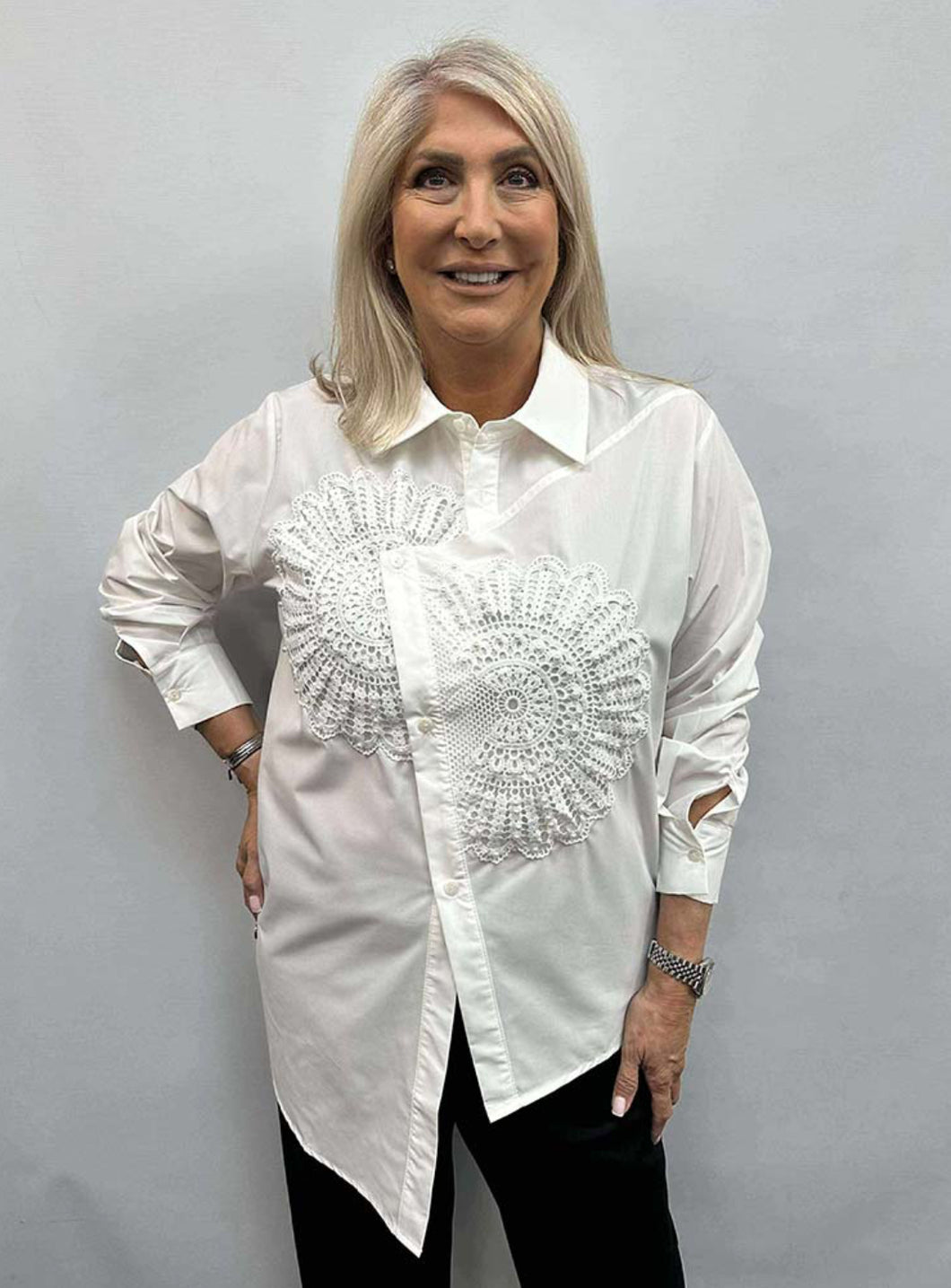 Malissa J - Beaded Appliqué Shirt