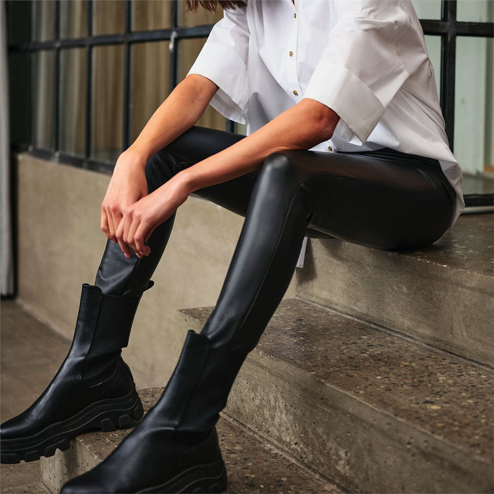 Robell Enie Faux Leather Trousers