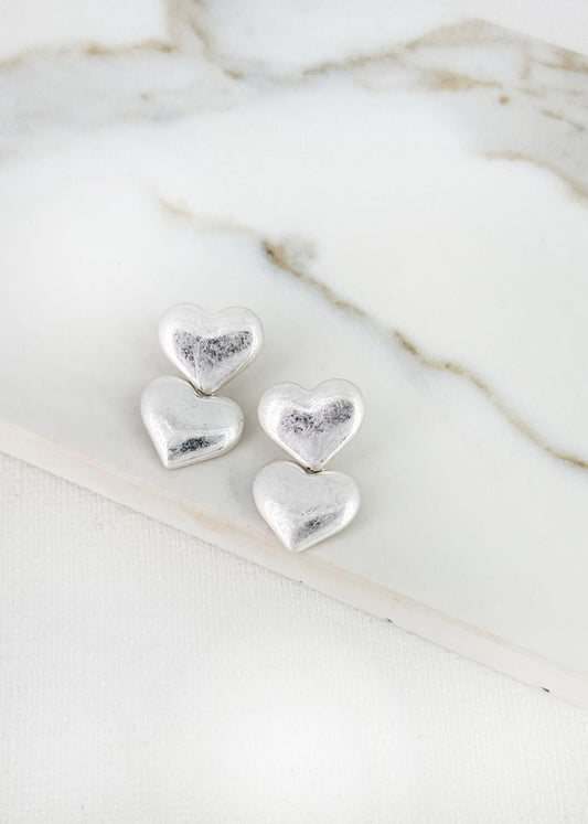 Envy - Double Heart Studs