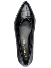 Load image into Gallery viewer, Marco Tozzi Black Croco Pump
